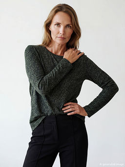 Bisiklet Yaka Desenli Bluz