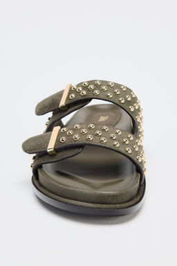 STUDDED BUCKLE SANDALS - Zara фото 12