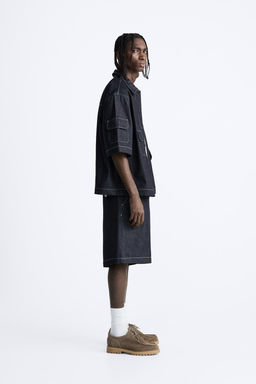 CEPLI OVERSIZE DENIM GOMLEK - Zara фото 4