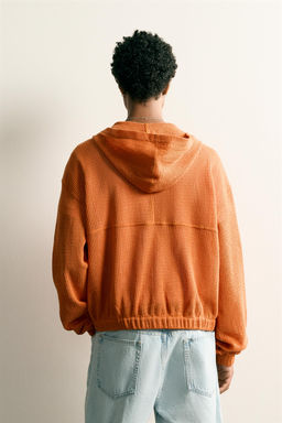 SOBRECAMISA RELAXED FIT ESTRUCTURA RED / Naranja - Zara фото 3