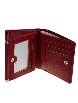 Женский кошелёк из натуральной кожи, цвет бордовый - Greta фото 2