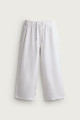 PANTAL?N RELAXED FIT JACQUARD LAVADO / Blanco - Zara фото 6