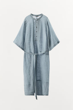 LIMITED EDITION LINEN BLEND SHIRT DRESS - Zara фото 12