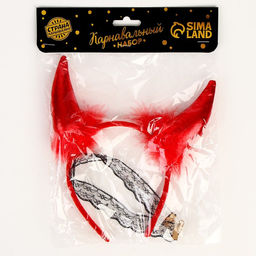 Карнавальный набор чёртика «Дьявол во плоти», чокер, рожки