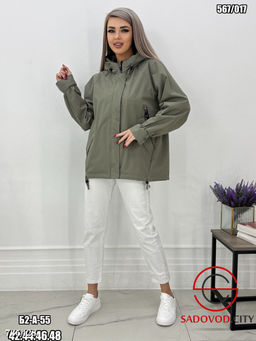 Женская весенняя ветровка с капюшоном