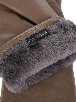Рукавицы женские н/м крол IS129 l.taupe - Eleganzza фото 3