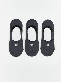 Kalp Bask?l? Kad?n Babet ?orap 3l?