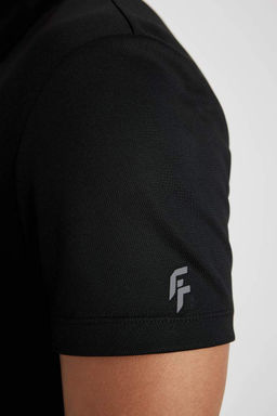 DeFactoFit Спортивная футболка с короткими рукавами и воротником-поло Slim Fit  фото 9