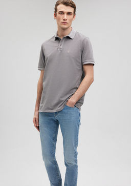 Siyah Polo Tisort - Mavi фото 7