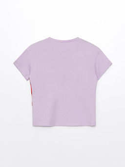 Bisiklet Yaka Ariel Bask?l? K?sa Kollu K?z Bebek Ti??rt 2li - Waikiki фото 3