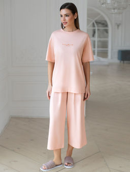 Футболка оверсайз с принтом из премиального 100% хлопка - Vilatte фото 5