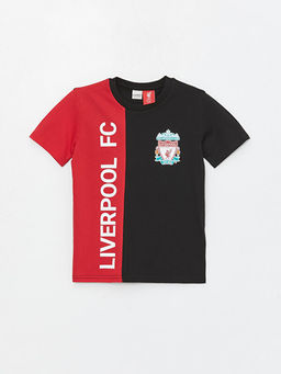 Bisiklet Yaka Liverpool Bask?l? K?sa Kollu Erkek ?ocuk Ti??rt