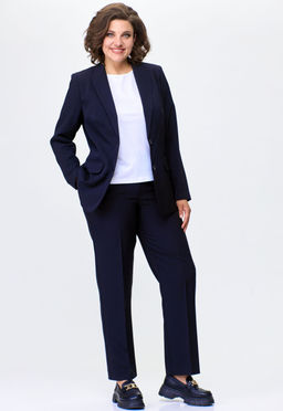 Жакет БелЭльСтиль 203 темно-синий однотон