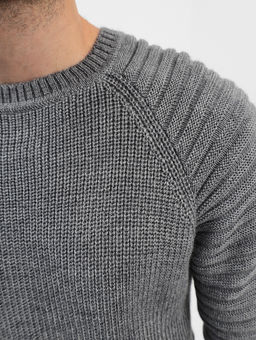 Джемпер мужской CASINO c129-полосы 3D (м.серый)  фото 3