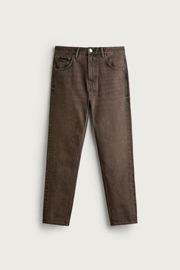 JEANS SLIM CROPPED FIT / Marr?n - Zara фото 6