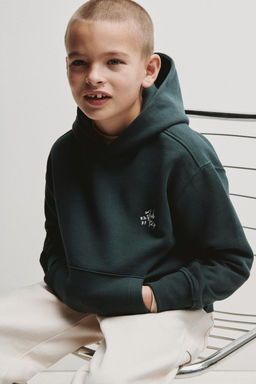 EMBROIDERED SLOGAN HOODIE - Zara фото 5
