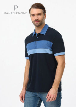 Мужская футболка-поло RP-036 Темно-синий