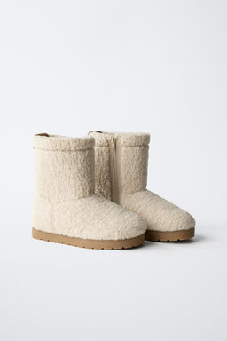 FAUX SHEARLING ANKLE BOOTS - Zara фото 2