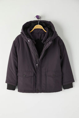 Haki Duz Kapusonlu Regular Erkek Cocuk Mont TKDAW26MO00012 - Trendyolmilla фото 6