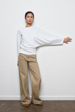 ASYMMETRIC LONG SLEEVE T-SHIRT - Zara фото 8
