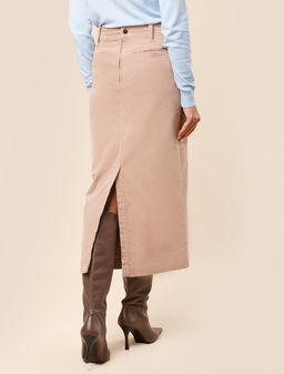 VILATTE / Юбка-карандаш из эластичного микро-вельвета  фото 3