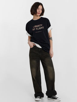 БРЮКИ ЖЕНСКИЕ ДЖИНСОВЫЕ т.серый +тинт 2024-2DTW501-6