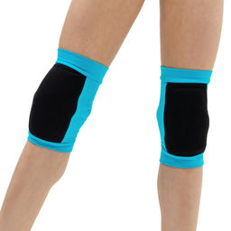 Наколенники для гимнастики и танцев Grace Dance, с уплотнителем, р. XXS, 3-5 лет, цвет бирюза/чёрный  фото 6