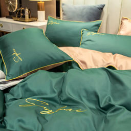 КПБ Mency однотонный с вышивкой MENO018 Семейный