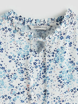 Ba?lamal? Yaka Desenli Bluz