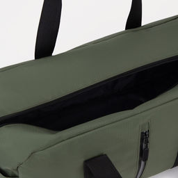 Сумка спортивная на молнии, 2 наружных кармана, цвет зелёный - Simaland фото 4