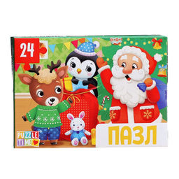 Цена за 3 шт. Пазл «В ожидании Нового года», 24 детали