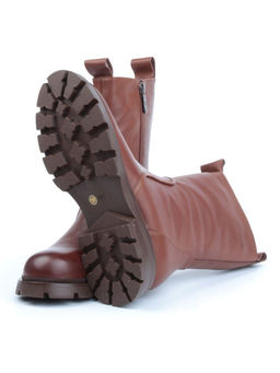 04-M2-245 BROWN Ботинки зимние женские (натуральная кожа, натуральный мех)