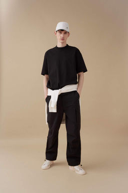 Yazl?k Pantolon Relax Fit Rahat Kesim Kargo Cepli Beli Pacas? Lastikli - Defacto фото 7