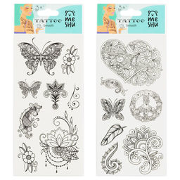 Наклейка-тату MESHU "Smooth", 23*9см, инд. уп., европодвес (MS_52648)