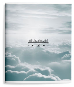 Тетрадь 48 л. А5 клетка, на скрепке, офсет LOREX SOUND IN CLOUDS мелованный картон, двойная обложка, запечатка форзаца, soft touch - Buro фото 6