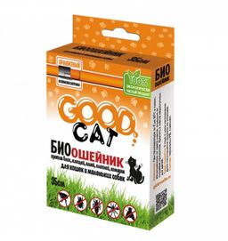 Ош. Good Cat БИО д/КОШ. от блох и клещей, ОРАНЖ. 35 см. 1/6 GCB-01