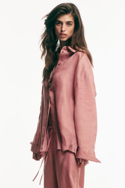 Camisa oversize de lino - H&m фото 3