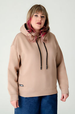 Арт. 15116 Худи женское с капюшоном 46-54 (5 шт) Цвет:бежевый - Калинка фото 12