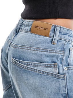 Джинсы голубые для девочки 33-1051 голубой - Mini maxi фото 7