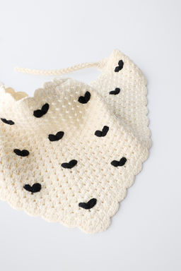 BANDANA PUNTO CROCHET CORAZONES / Crudo - Zara фото 3