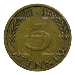 5 пфеннигов 1949 года J Германия