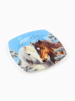 Тарелка плоская новогодняя «Зима подарит чудеса», 20×20 см