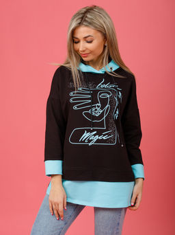 845 Туника "бирюза"