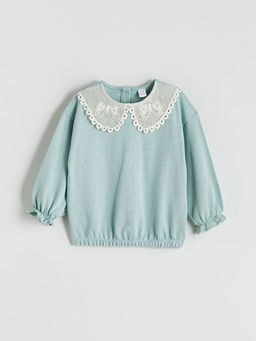 Bebe Yaka K?z ?ocuk Sweatshirt ve E?ofman Alt?