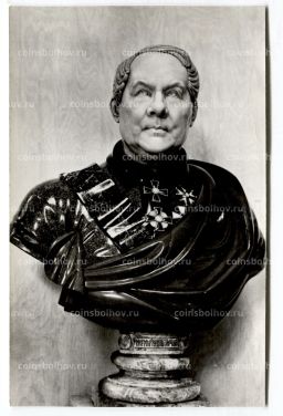 Открытка Исаакиевский собор  Архитектор О.Монферран.Бюст работы А.Фолетти