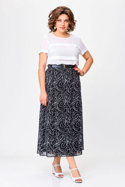 Блуза Swallow 803.2 черный+серебряный узор фото 182