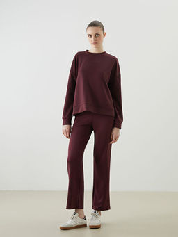 Oversize Modal Kar???ml? Kad?n Sweatshirt