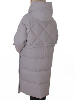 6615 GRAY Пальто зимнее женское (200 гр. холлофайбер)