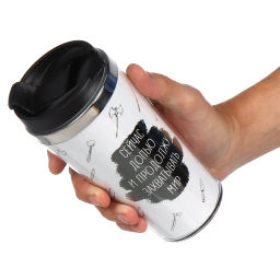 Термокружка нерж. сталь, пластик, 0.42 л, , Захватывать мир, колба нерж., FD-06-17 (449147) /DANIKS/  фото 6