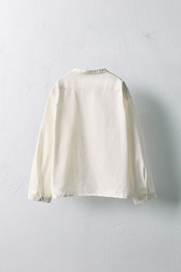 6-10 YEARS/ LIMITED EDITION POPLIN SHIRT WITH STAND COLLAR - Zara фото 2